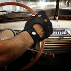 Leather Dark Knight Gloves - Full Finger Design (Black)