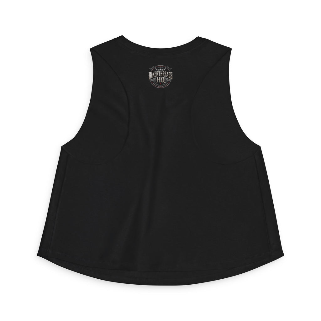 Women’s Crop Top — BikerThreads HQ Vintage Motorcycle Logo Tank