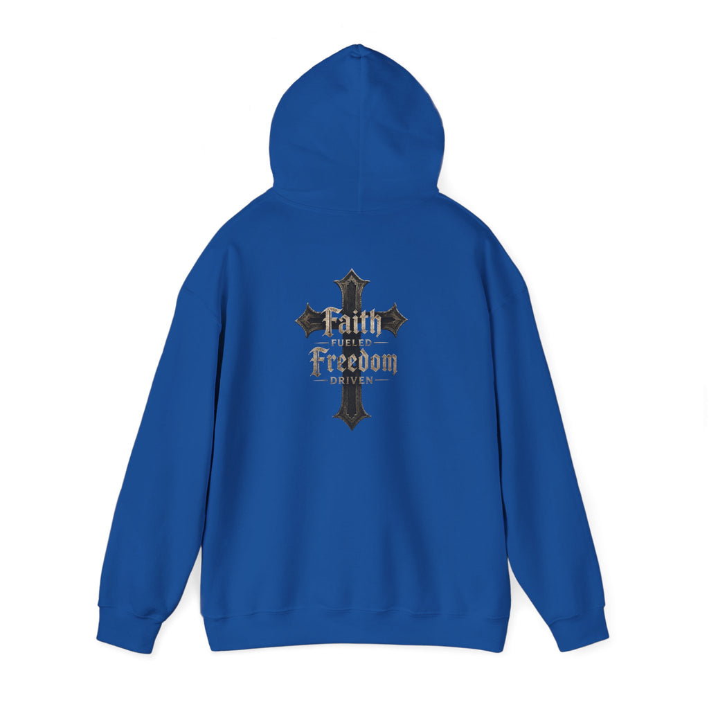 BikerThreads HQ Faith Fueled Freedom Driven Hoodie