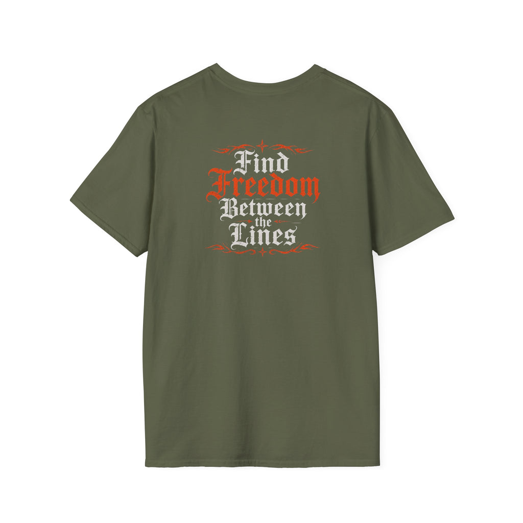 BikerthreadsHQ Find Freedom Between the Lines Tee