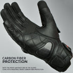 Gladiator Genuine Leather Motorcycle Gloves
