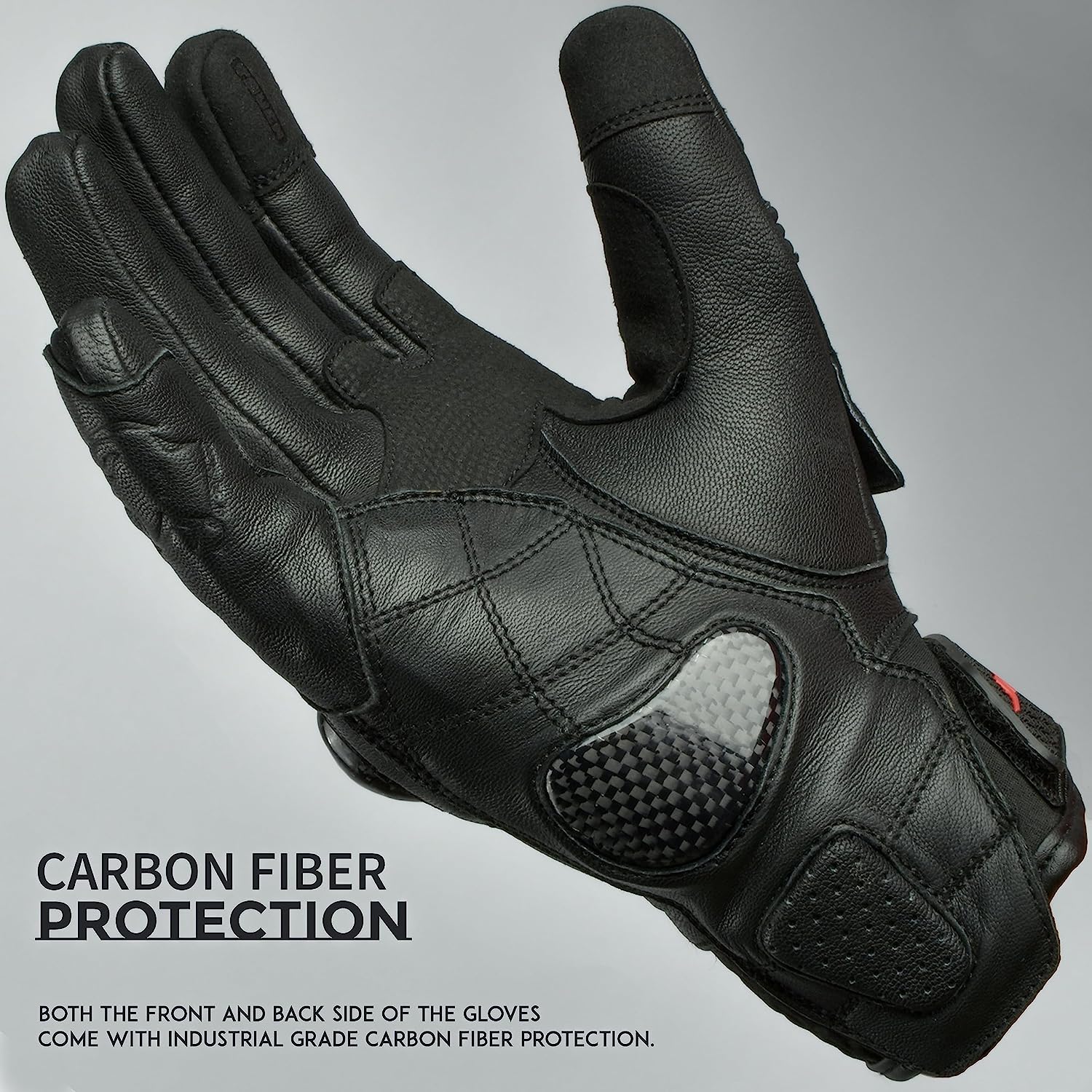Gladiator Genuine Leather Motorcycle Gloves