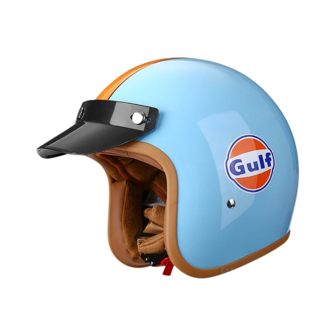 The Street King Vintage Open Face Motorcycle Helmet