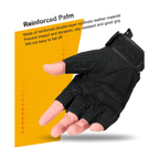 JupiterGear Tactical Military Fingerless Airsoft Gloves for Outdoor Sports, Paintball, and Motorcycling