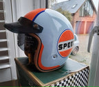 The Street King Vintage Open Face Motorcycle Helmet