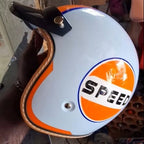 The Street King Vintage Open Face Motorcycle Helmet
