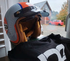 The Street King Vintage Open Face Motorcycle Helmet
