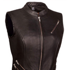 Fairmont Women's Motorcycle Leather Vest