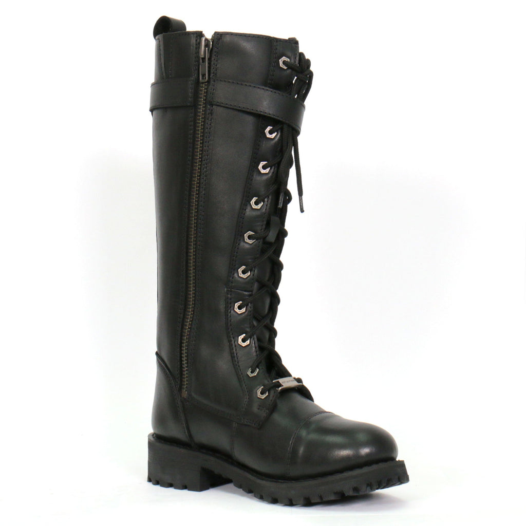 Ladies Wild Rose Black Knee-High Boots - BTL1007