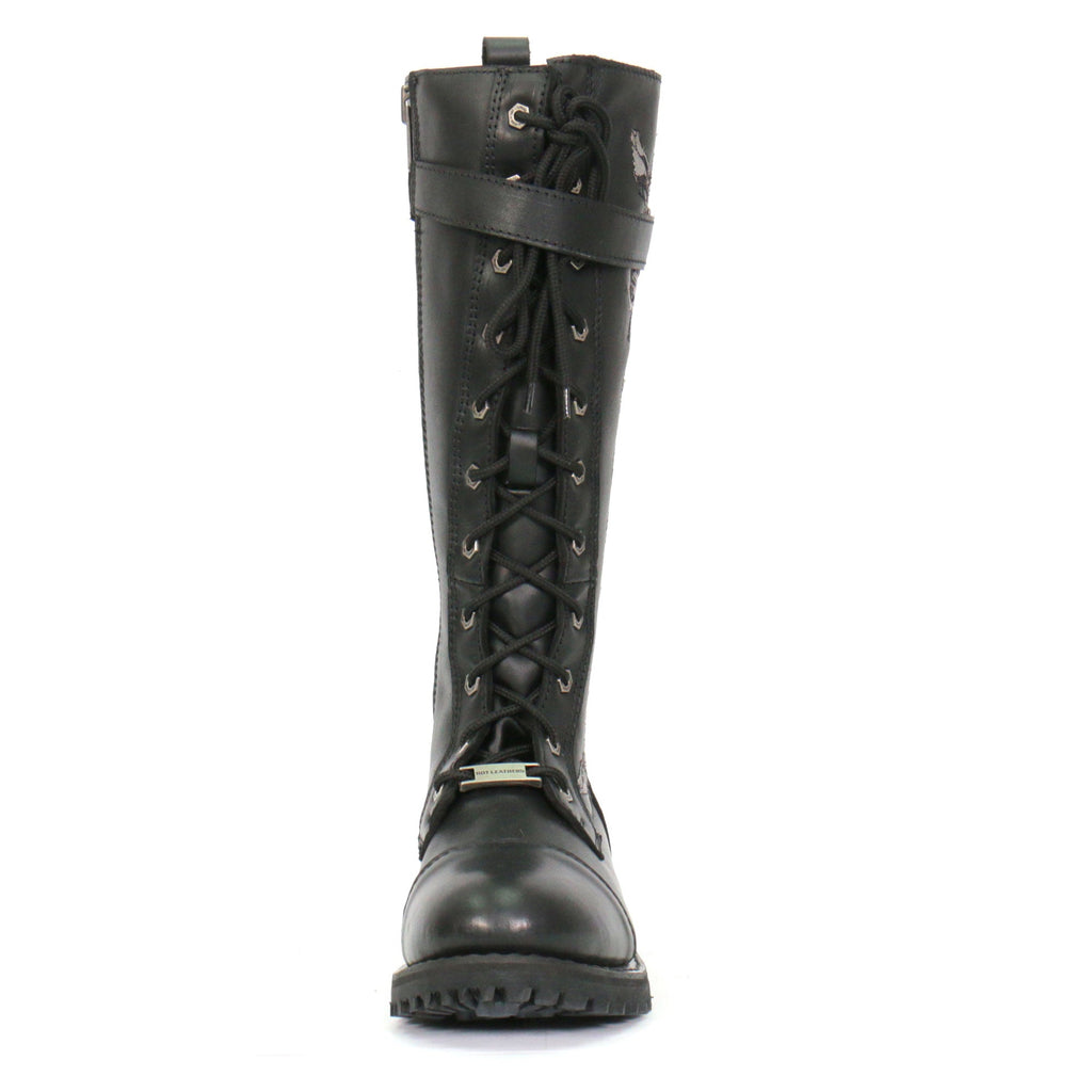 Ladies Wild Rose Black Knee-High Boots - BTL1007