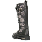 Ladies Wild Rose Black Knee-High Boots - BTL1007