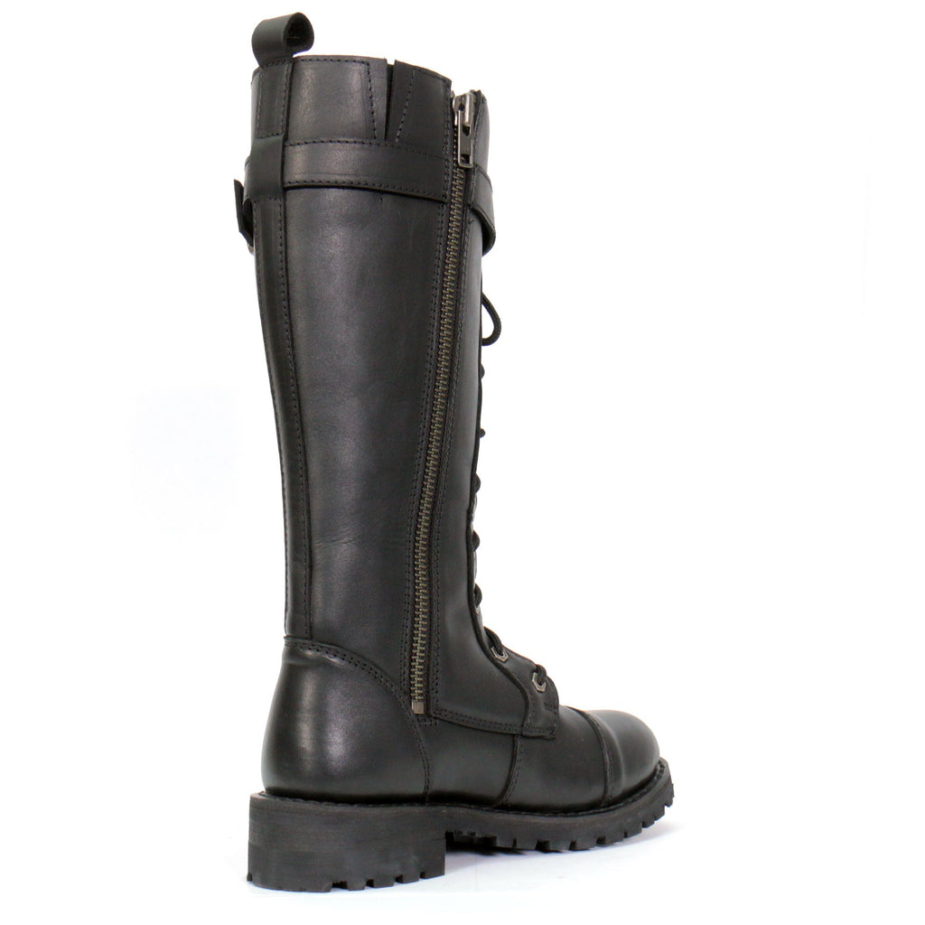 Ladies Wild Rose Black Knee-High Boots - BTL1007