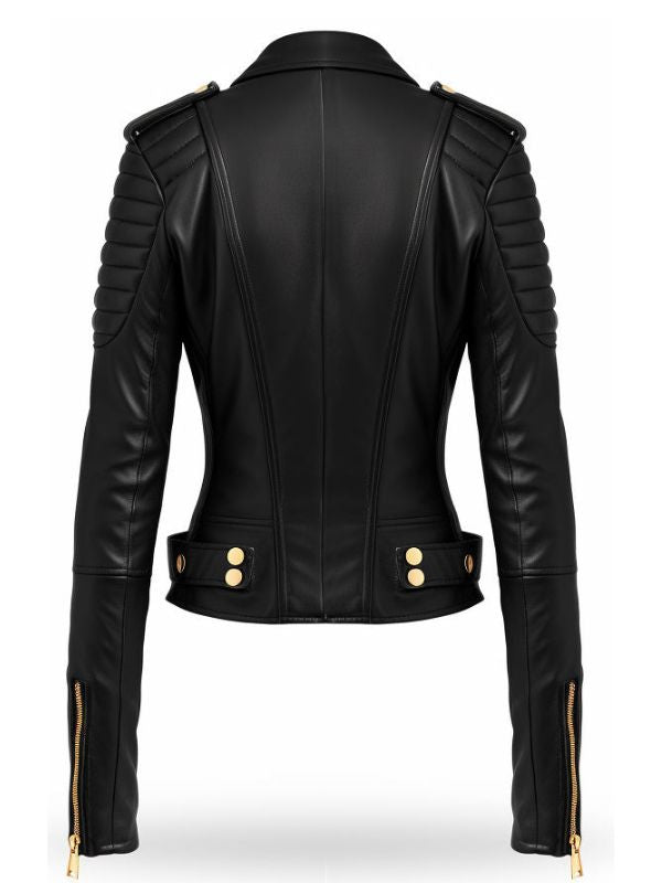 Black Leather Jacket for Women