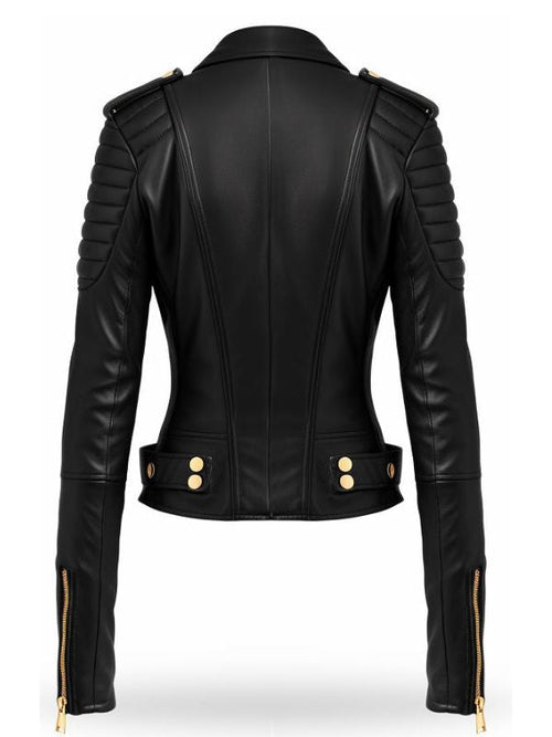 Black Leather Jacket for Women
