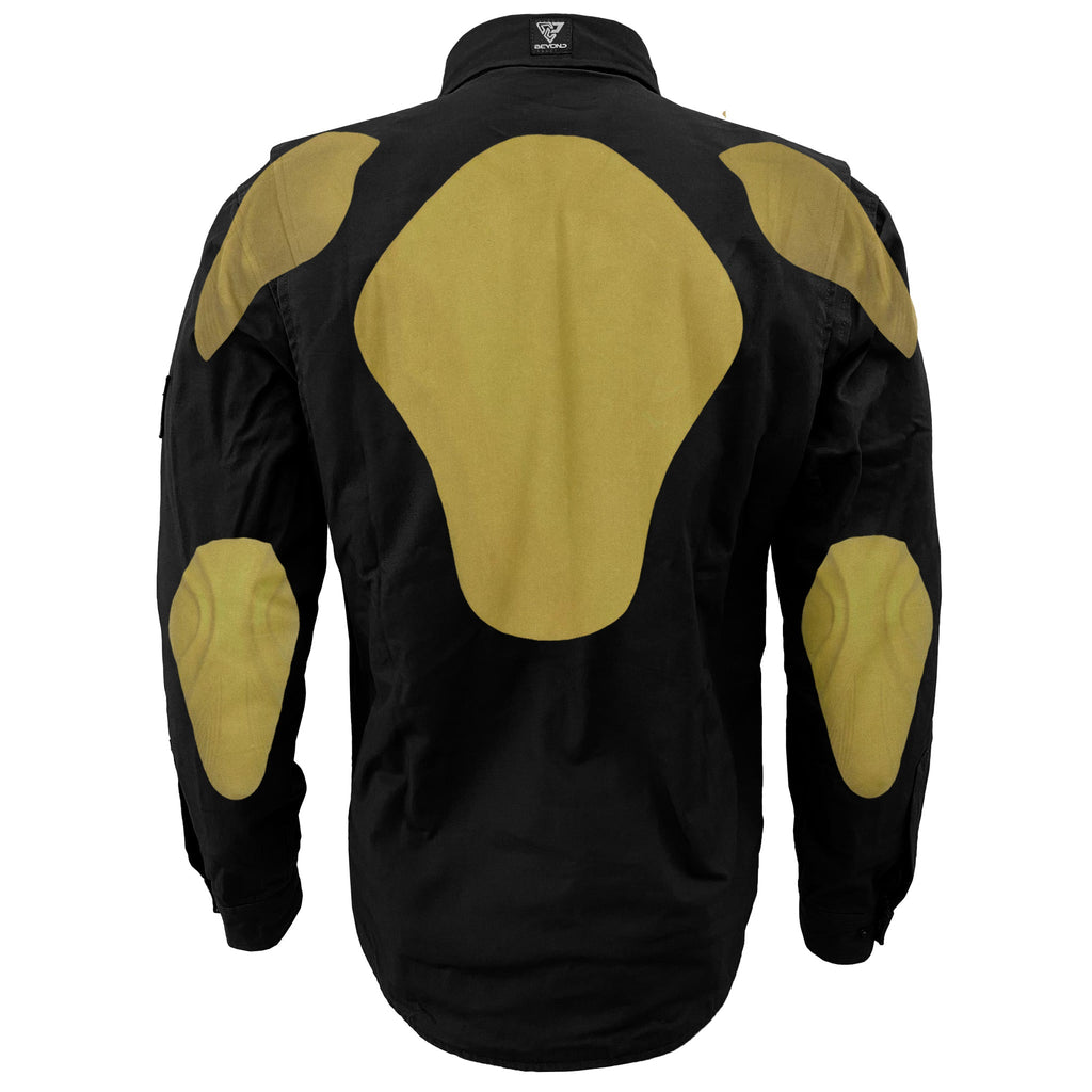 Protective Canvas Jacket for Men - Black Solid