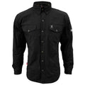 Protective Canvas Jacket for Men - Black Solid