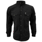 Protective Canvas Jacket for Men - Black Solid