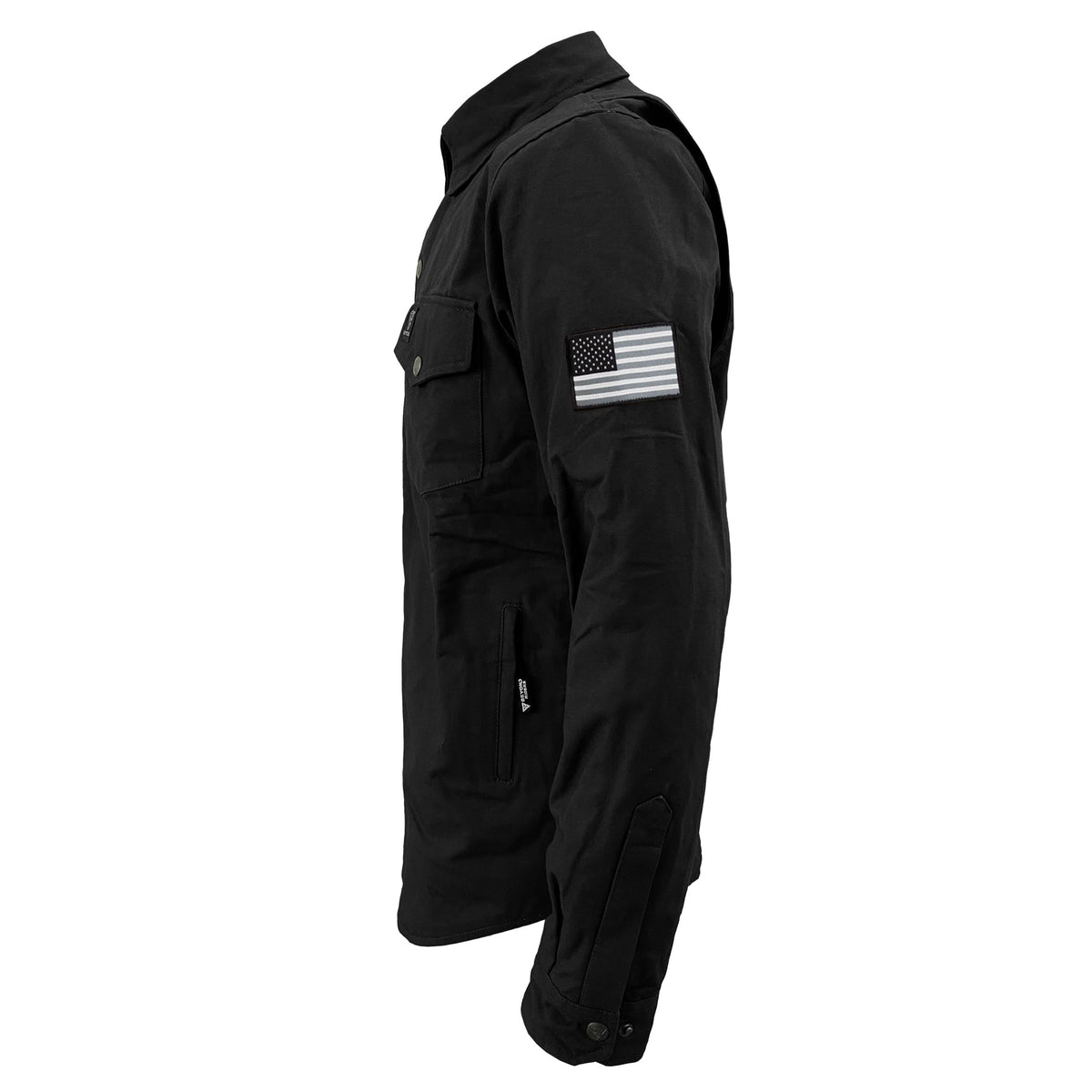 Protective Canvas Jacket for Men - Black Solid
