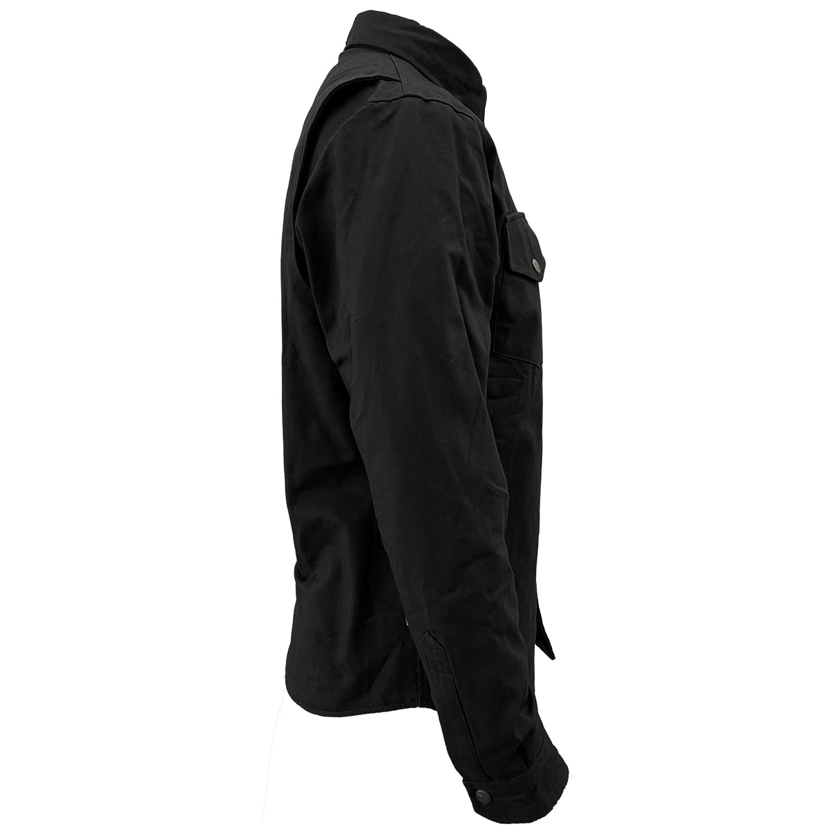Protective Canvas Jacket for Men - Black Solid