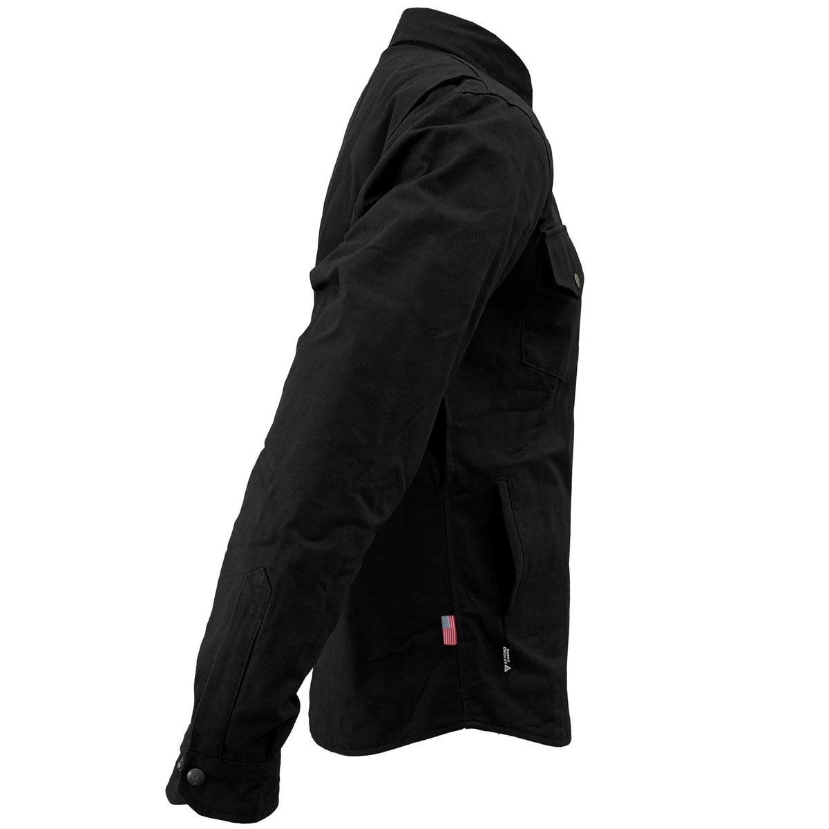Protective Canvas Jacket for Men - Black Solid