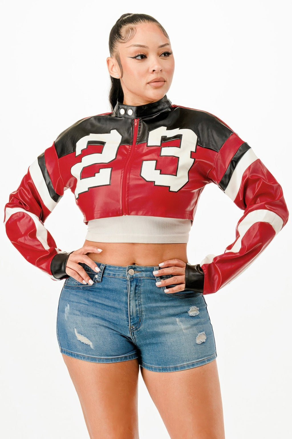 Trendy Zip-Up Moto Jacket