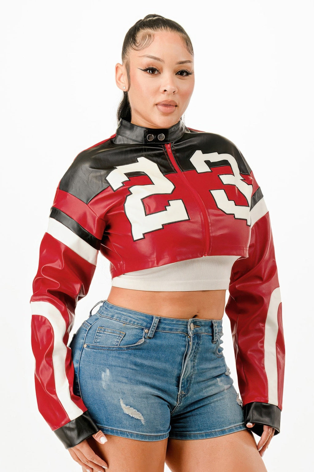 Trendy Zip-Up Moto Jacket