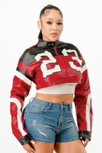 Trendy Zip-Up Moto Jacket