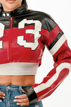 Trendy Zip-Up Moto Jacket