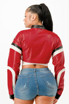 Trendy Zip-Up Moto Jacket