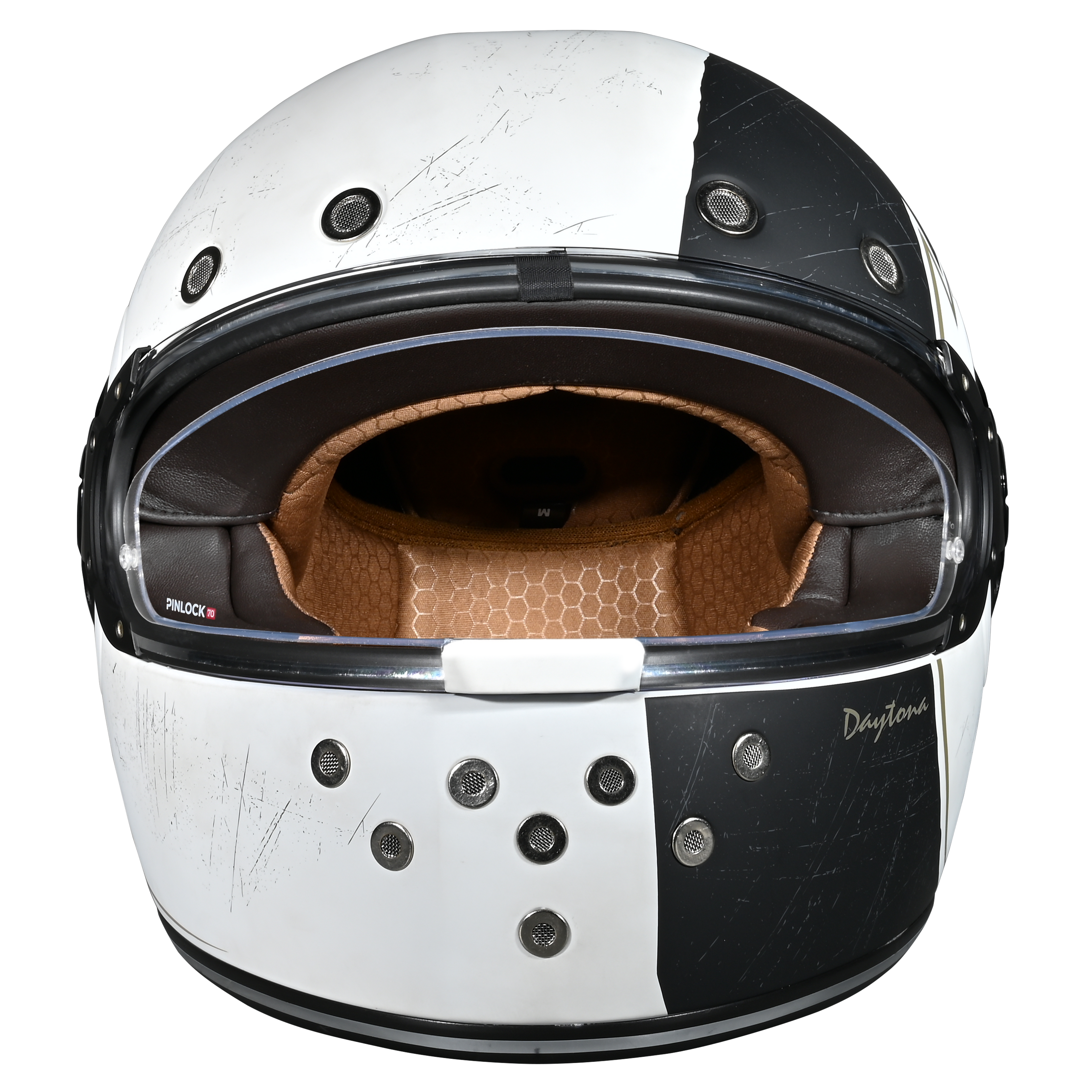 D.O.T. & ECE Daytona Retro Full Face Motorcycle Helmet: Vintage Style for Men, Women, & Youth - W/ Blitz