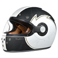 D.O.T. & ECE Daytona Retro Full Face Motorcycle Helmet: Vintage Style for Men, Women, & Youth - W/ Blitz