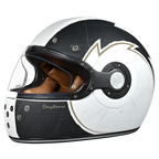 D.O.T. & ECE Daytona Retro Full Face Motorcycle Helmet: Vintage Style for Men, Women, & Youth - W/ Blitz
