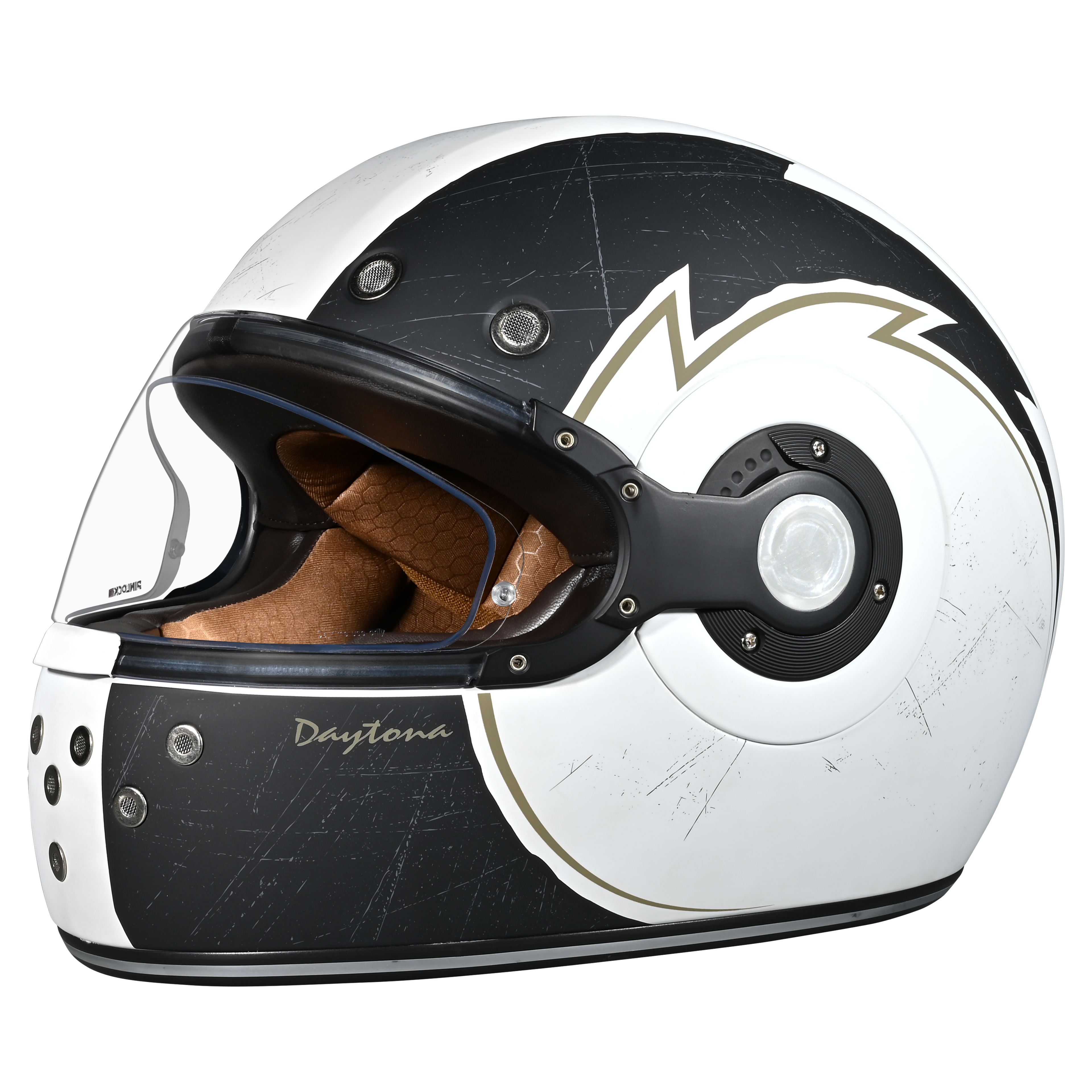 D.O.T. & ECE Daytona Retro Full Face Motorcycle Helmet: Vintage Style for Men, Women, & Youth - W/ Blitz