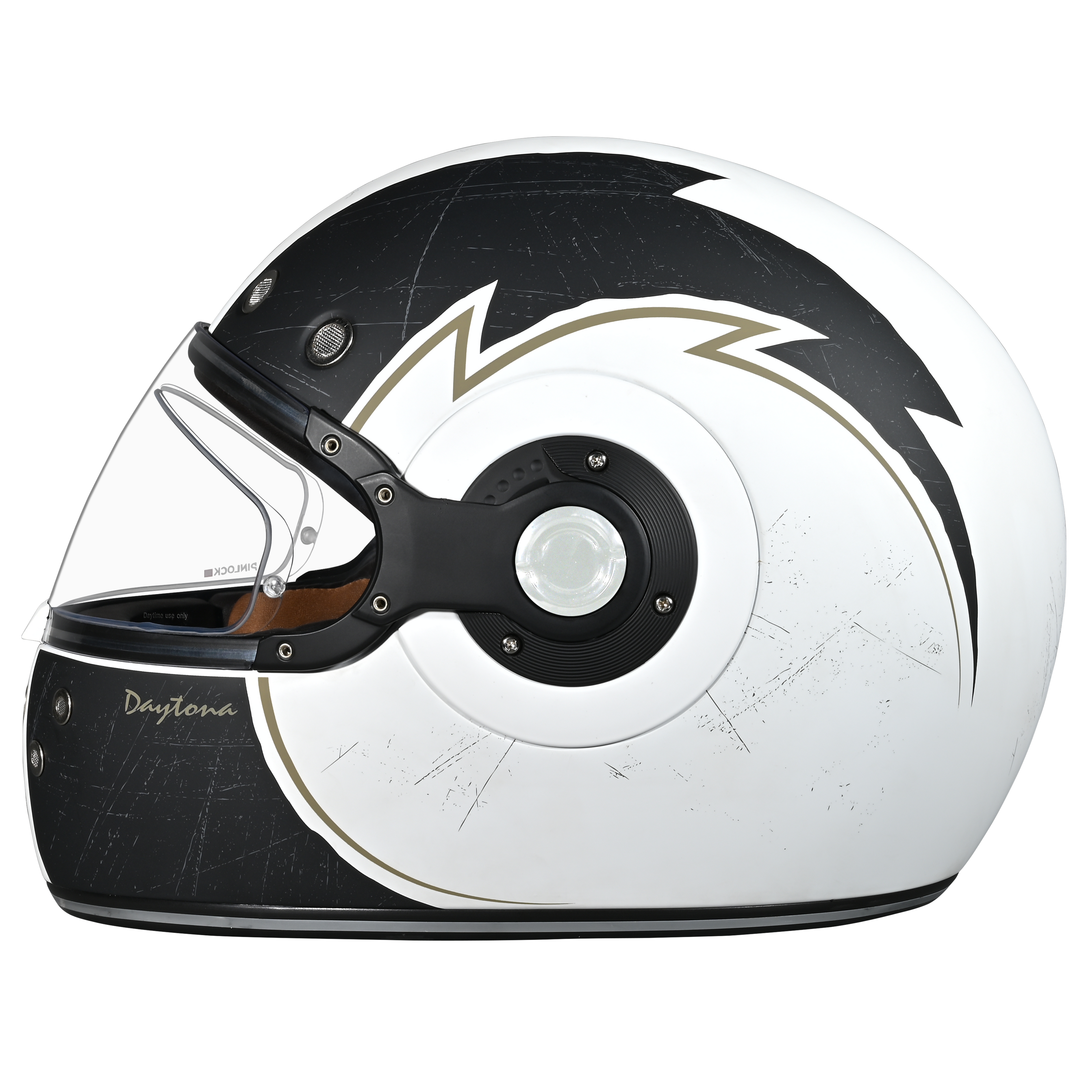 D.O.T. & ECE Daytona Retro Full Face Motorcycle Helmet: Vintage Style for Men, Women, & Youth - W/ Blitz
