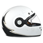 D.O.T. & ECE Daytona Retro Full Face Motorcycle Helmet: Vintage Style for Men, Women, & Youth - W/ Blitz