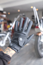 Pocket Leather Motorcycle Gloves