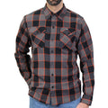 Hot Leathers Men's 'Hell Junction' Multi/Color Cotton Flannel Shirt - Button Front - Riding/Casual/ Work Wear - FLM2020