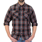 Hot Leathers Men's 'Hell Junction' Multi/Color Cotton Flannel Shirt - Button Front - Riding/Casual/ Work Wear - FLM2020