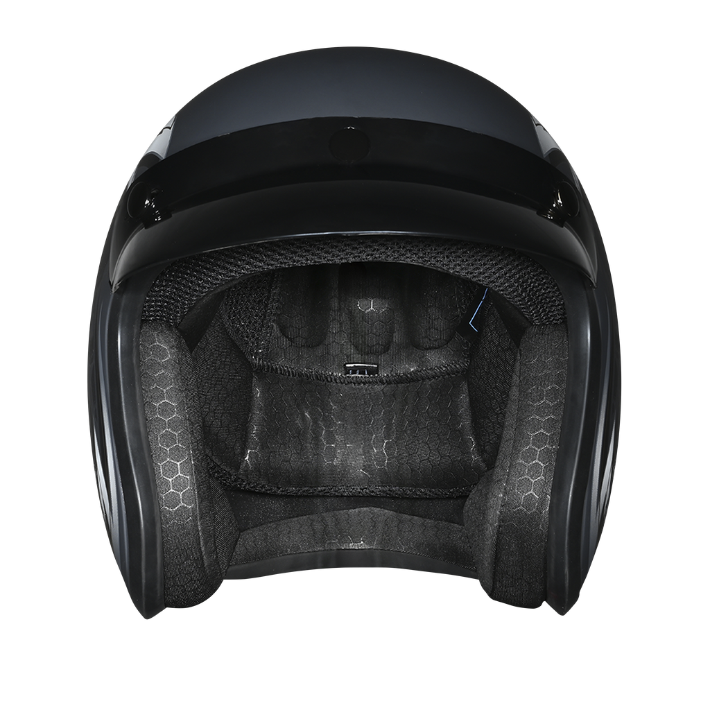 DOT Approved Daytona Cruiser Open Face Motorcycle Helmet - Men, Women & Youth - With Visor & Graphics - W/ Wild Soul
