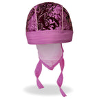 Hot Leathers Heart Let's Ride Purple Lightweight Headwrap HWH1060
