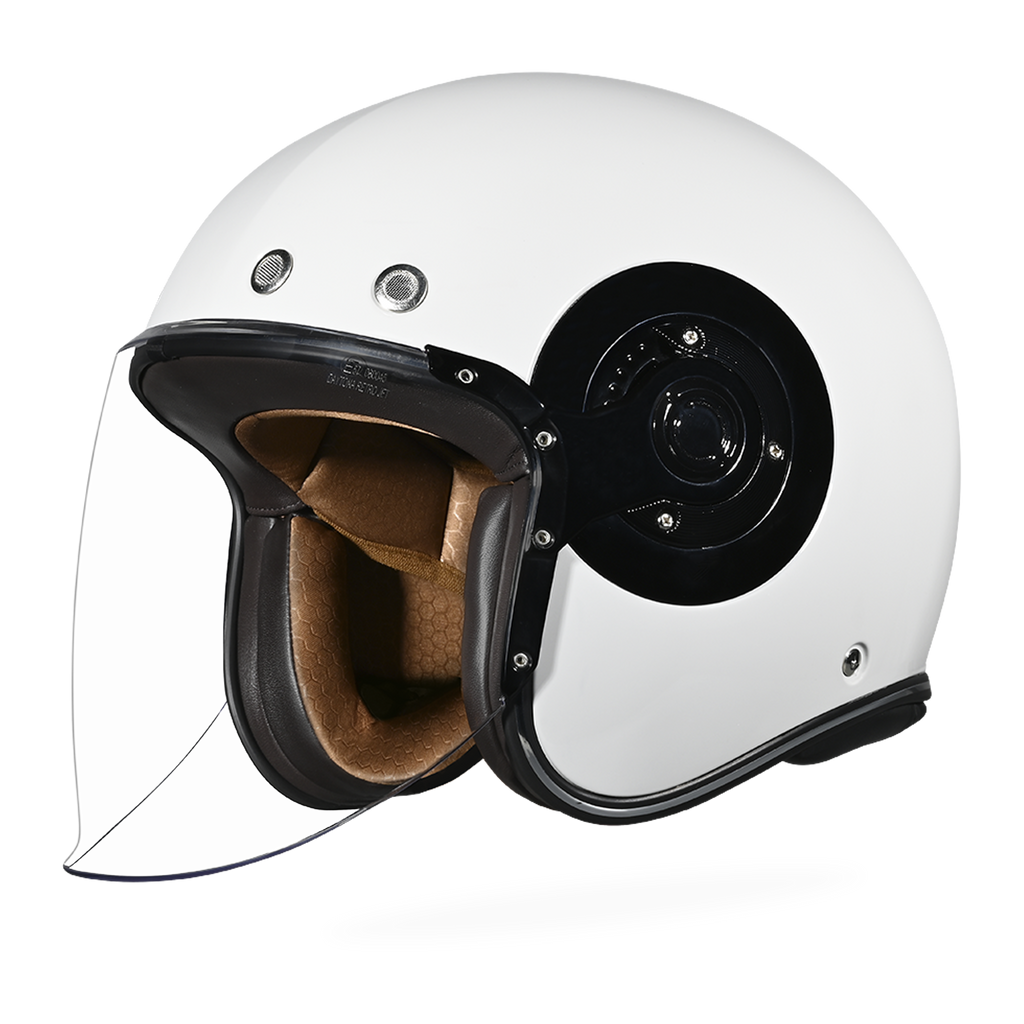 D.O.T. & ECE Daytona Retro Jet- Hi-Gloss White