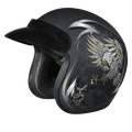 DOT Approved Daytona Cruiser Open Face Motorcycle Helmet - Men, Women & Youth - With Visor & Graphics - W/ Wild Soul