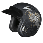 DOT Approved Daytona Cruiser Open Face Motorcycle Helmet - Men, Women & Youth - With Visor & Graphics - W/ Wild Soul