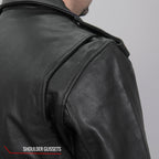 Hot Leathers JKM1002 Classic Men’s Motorcycle Leather Jacket with Zip Out Lining