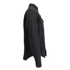 Hot Leathers Men's 'Backroad' Black Cotton Flannel Shirt - Button Front - Riding Protective Wear - JKM3009
