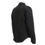 Hot Leathers Men's 'Backroad' Black Cotton Flannel Shirt - Button Front - Riding Protective Wear - JKM3009