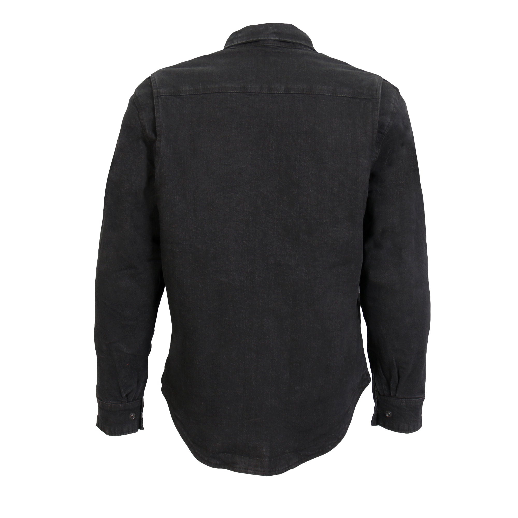 Hot Leathers Men's 'Backroad' Black Cotton Flannel Shirt - Button Front - Riding Protective Wear - JKM3009