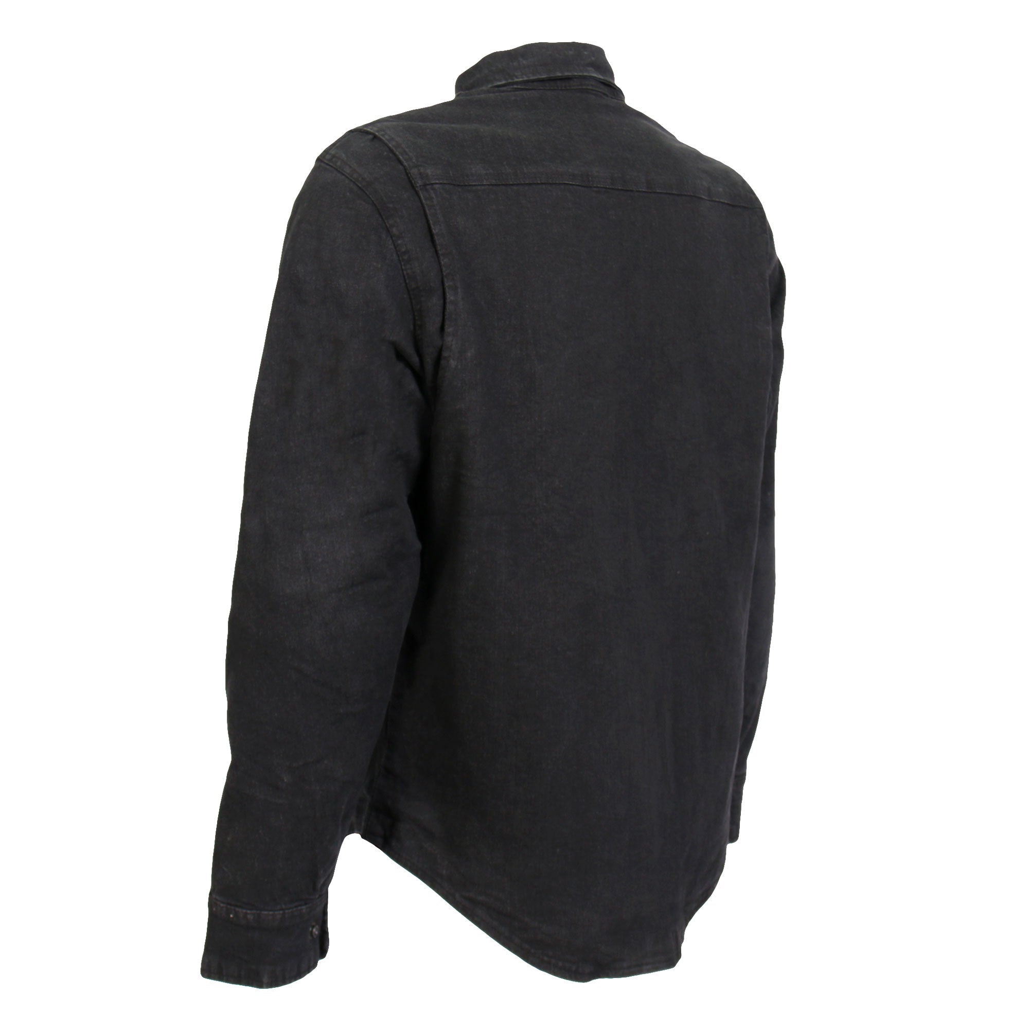 Hot Leathers Men's 'Backroad' Black Cotton Flannel Shirt - Button Front - Riding Protective Wear - JKM3009