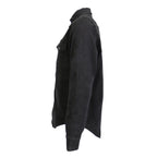 Hot Leathers Men's 'Backroad' Black Cotton Flannel Shirt - Button Front - Riding Protective Wear - JKM3009