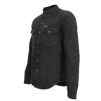 Hot Leathers Men's 'Backroad' Black Cotton Flannel Shirt - Button Front - Riding Protective Wear - JKM3009
